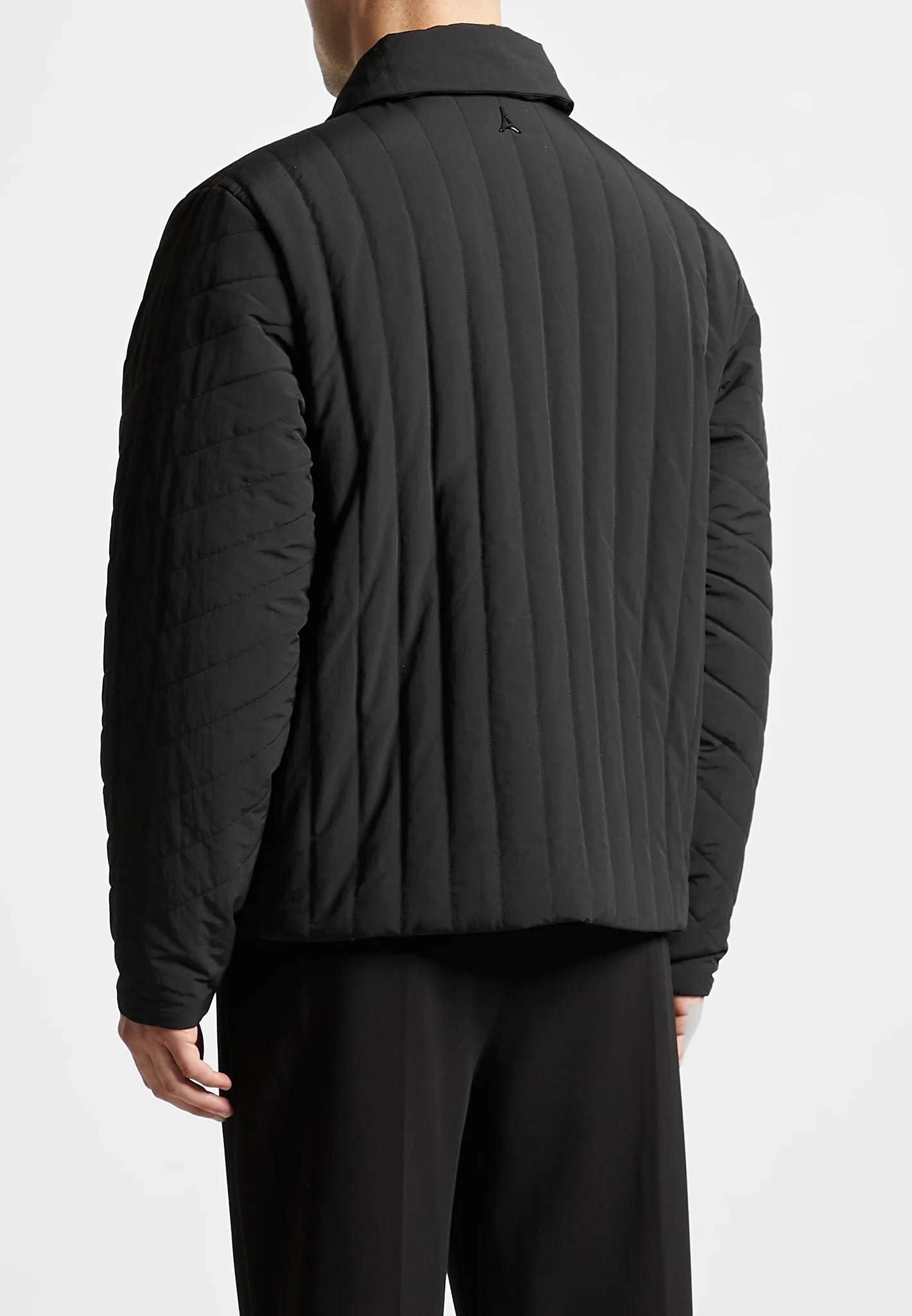 Quilted Harrington Jacket - Black