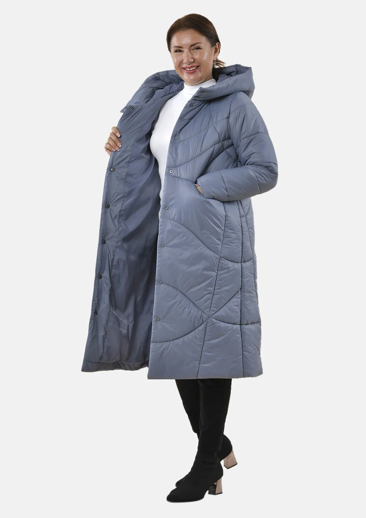 Quilted Longline Puffer Coat