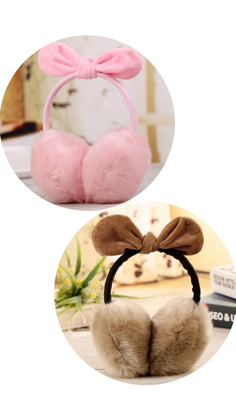 Rabbit ears fur winter Earmuffs