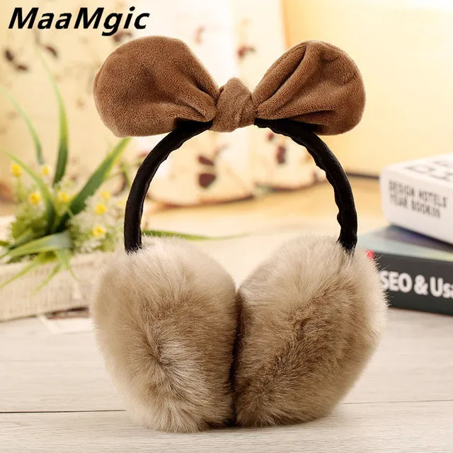 Rabbit ears fur winter Earmuffs