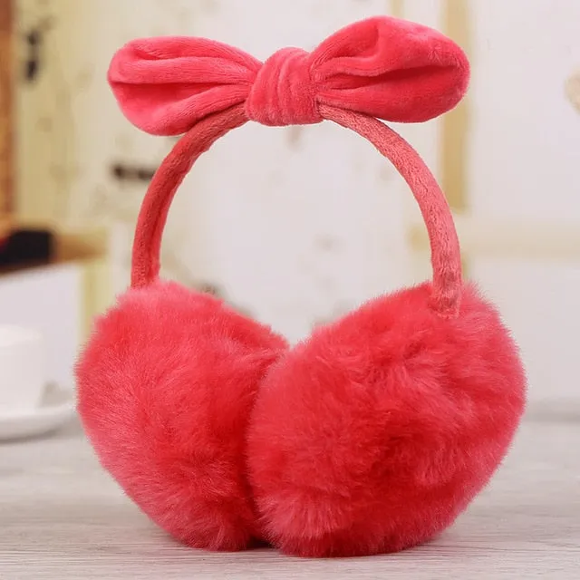 Rabbit ears fur winter Earmuffs