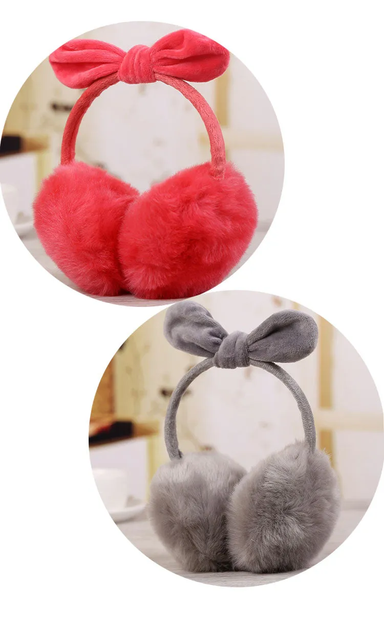 Rabbit ears fur winter Earmuffs