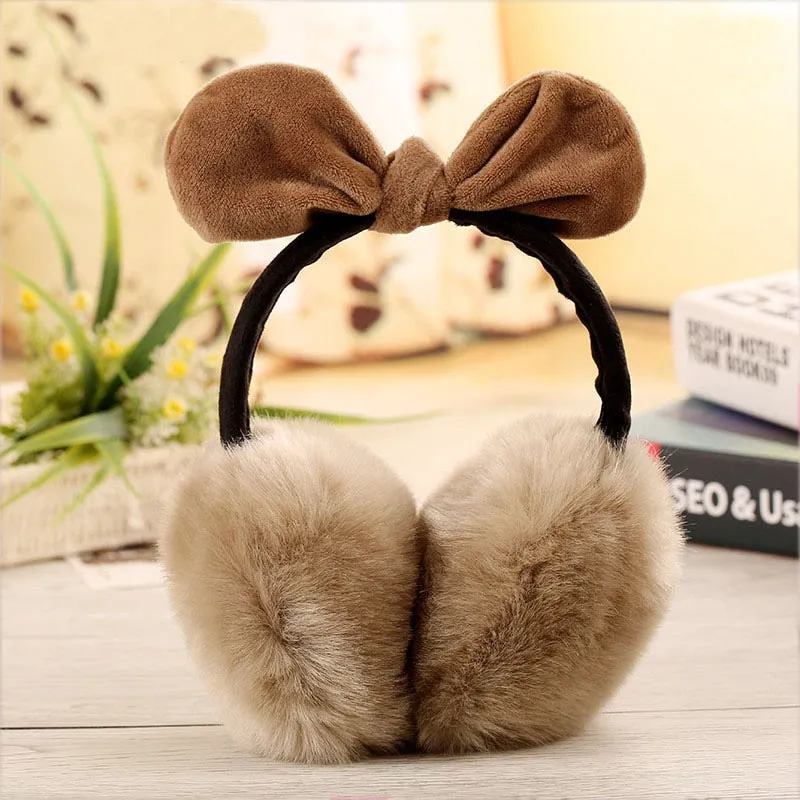 Rabbit ears fur winter Earmuffs