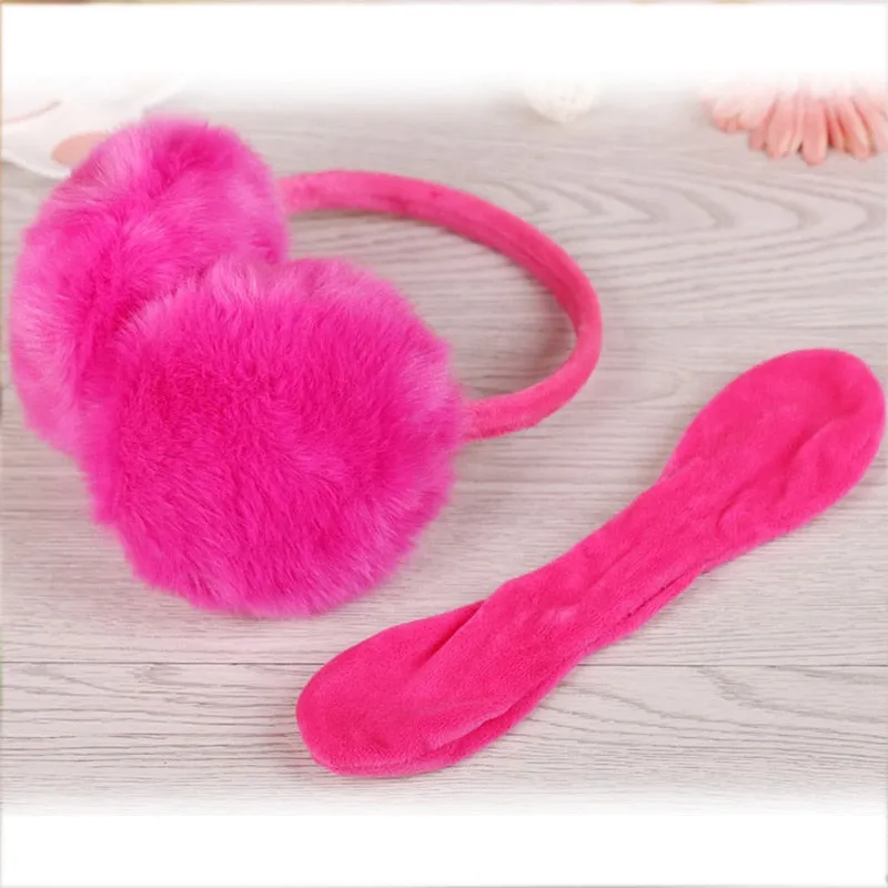 Rabbit ears fur winter Earmuffs