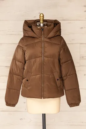 Rasdale Brown | Short Puffer Coat