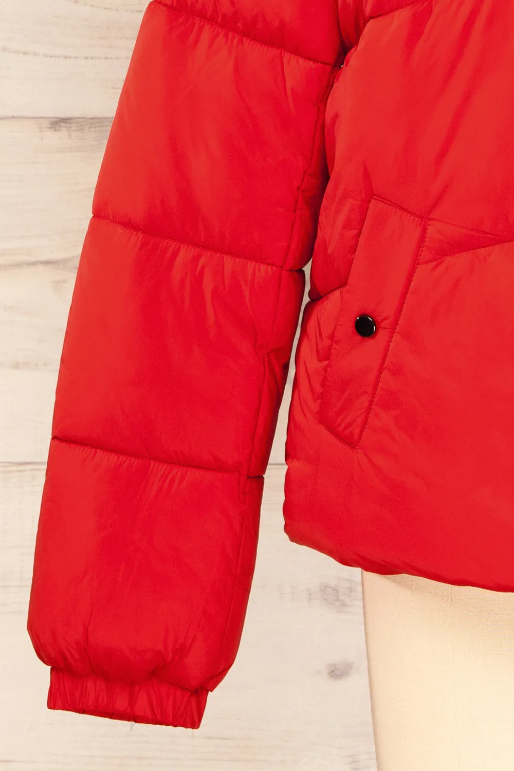 Rasdale Red | Short Puffer Coat