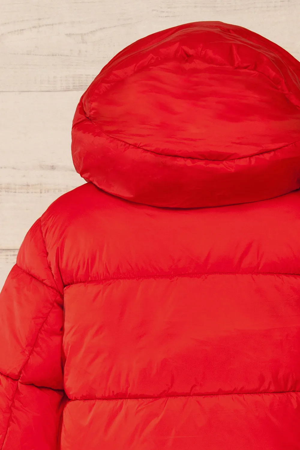 Rasdale Red | Short Puffer Coat