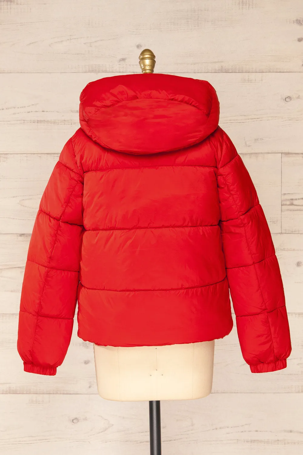 Rasdale Red | Short Puffer Coat