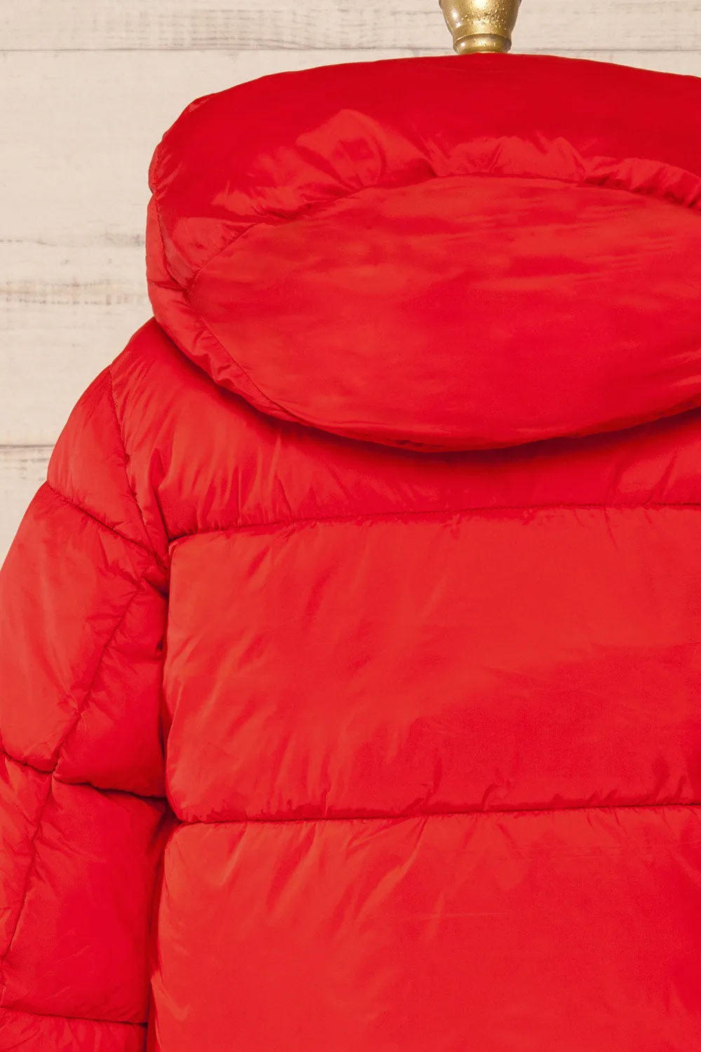 Rasdale Red | Short Puffer Coat