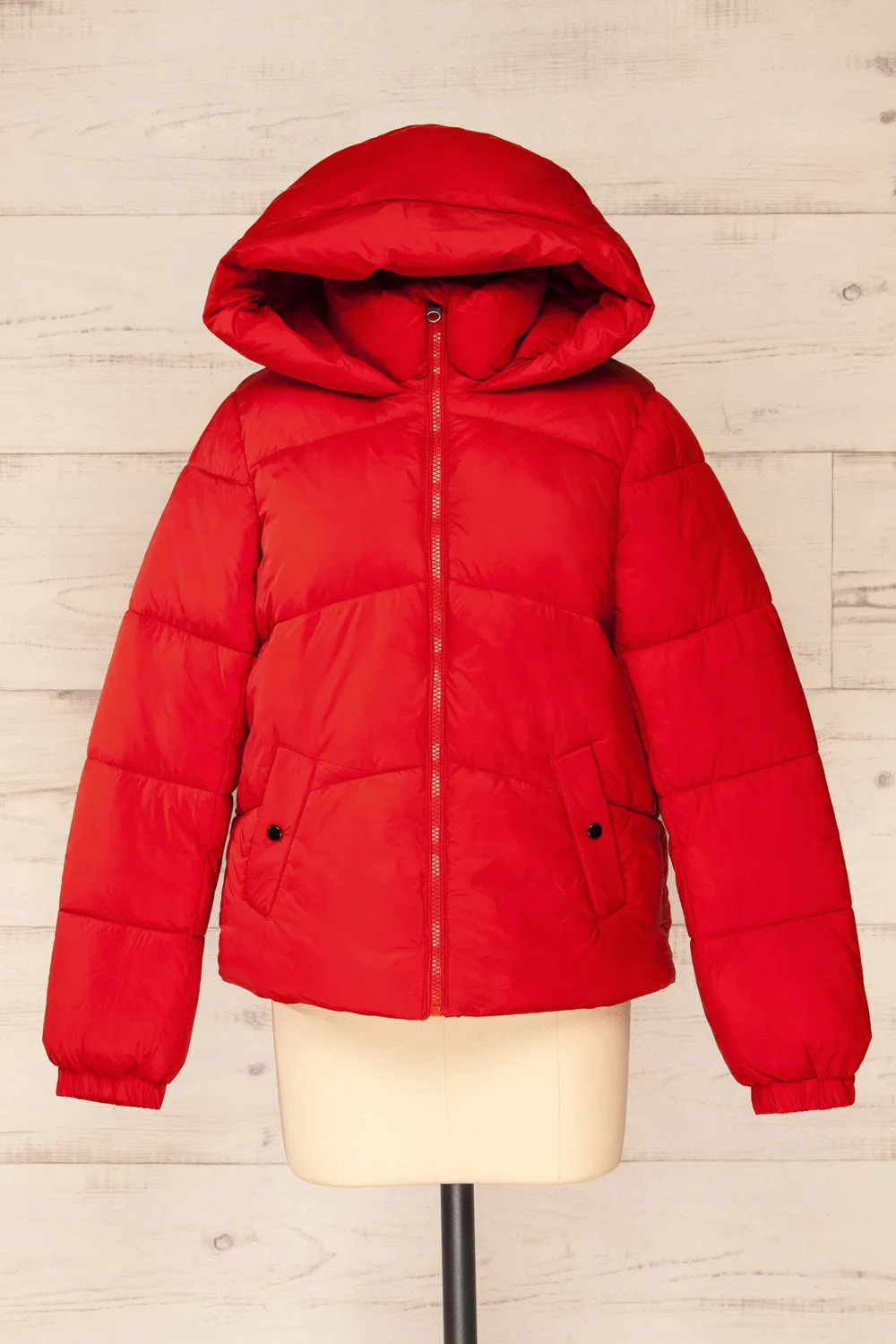 Rasdale Red | Short Puffer Coat