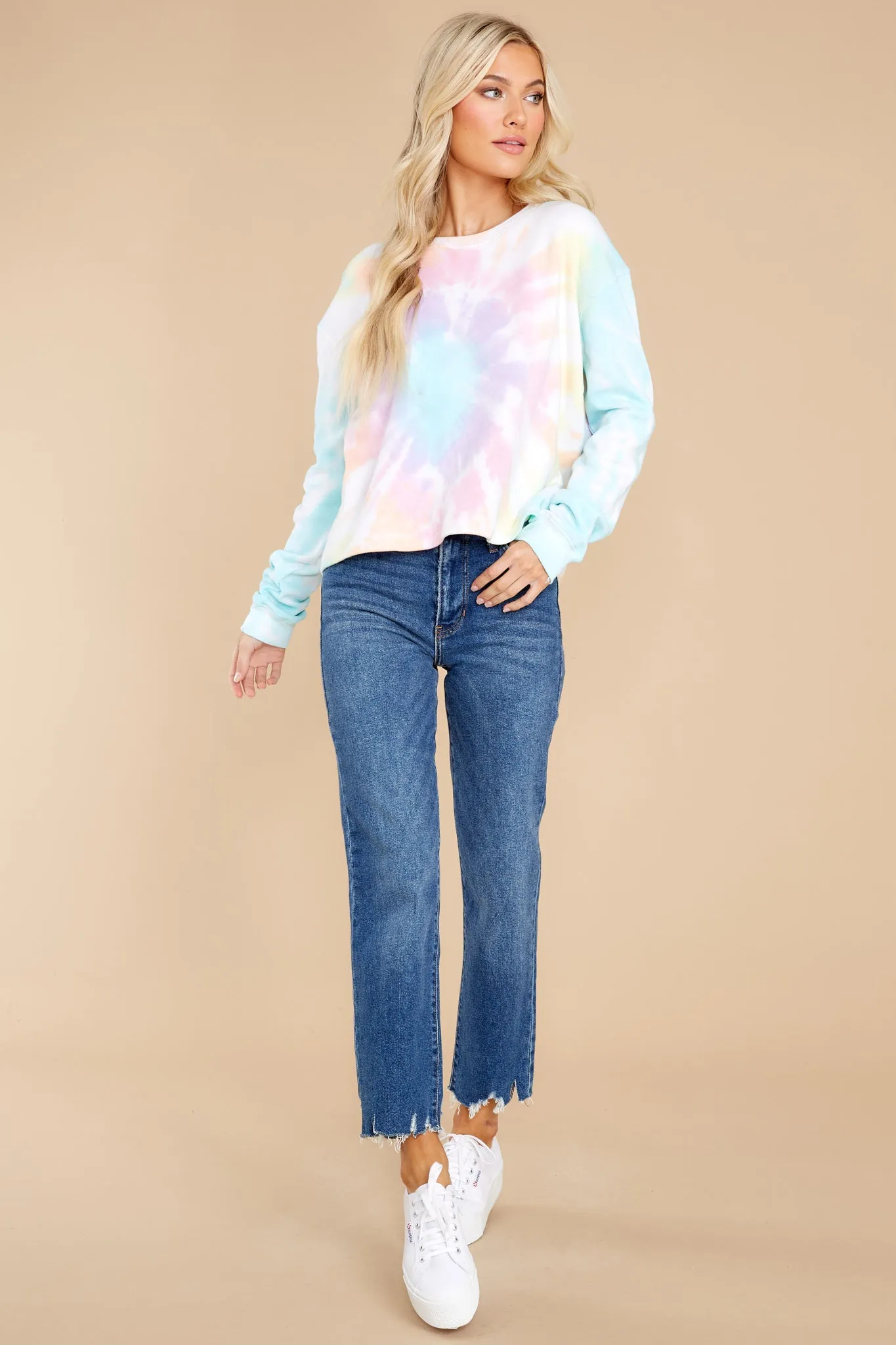 Ray Of Sunshine Ocean Gem Tie Dye Pullover