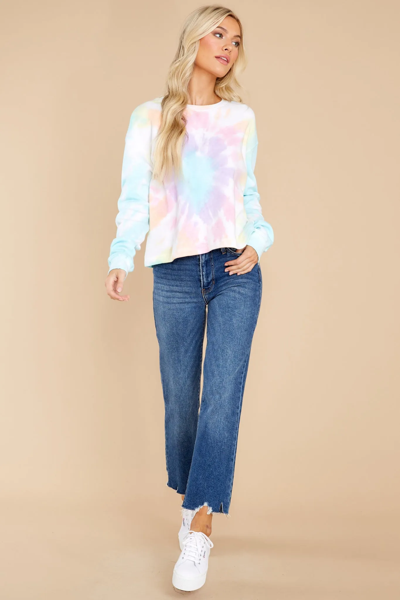 Ray Of Sunshine Ocean Gem Tie Dye Pullover