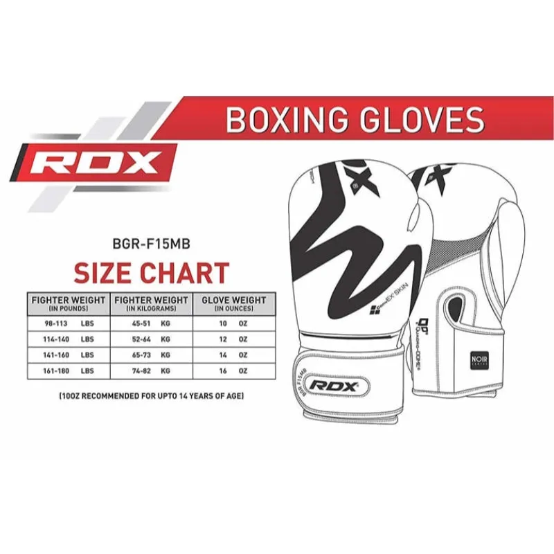 RDX-Boxing Gloves Sparring Muay Thai Pro Training Black 16oz (Without Original Box)