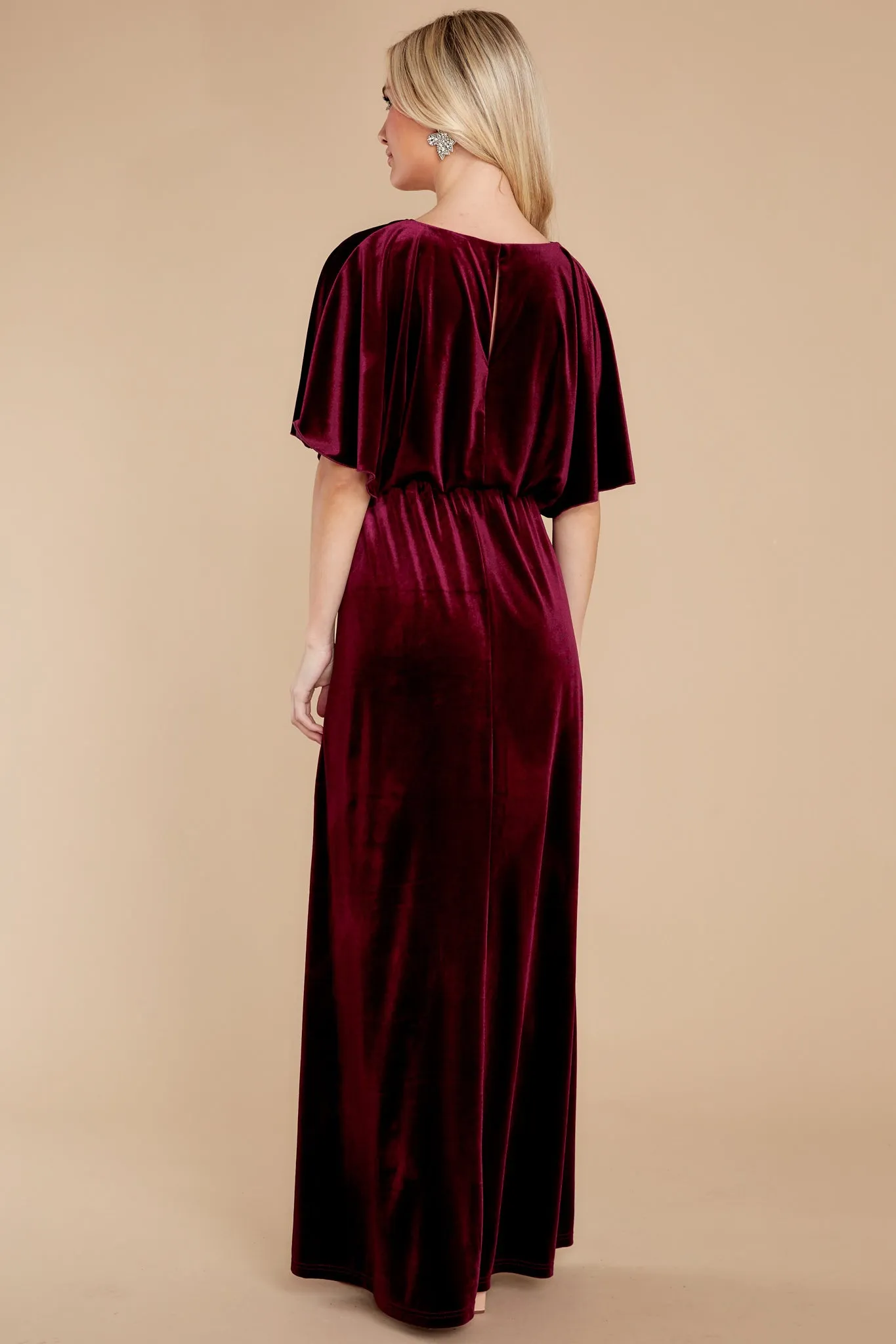 Ready For Tonight Merlot Maxi Dress