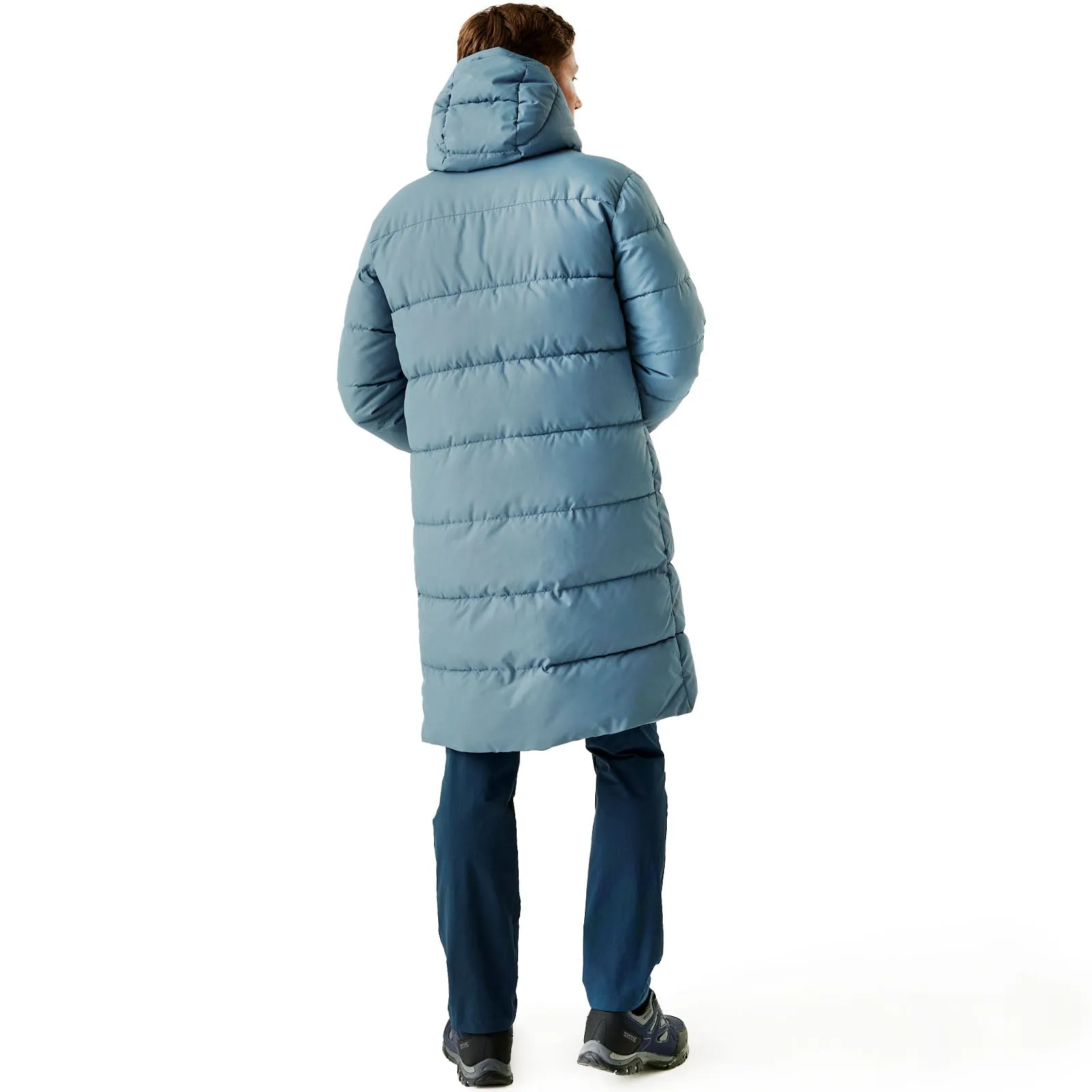 Regatta Mens Hallin II Hooded Quilted Padded Longline Jacket