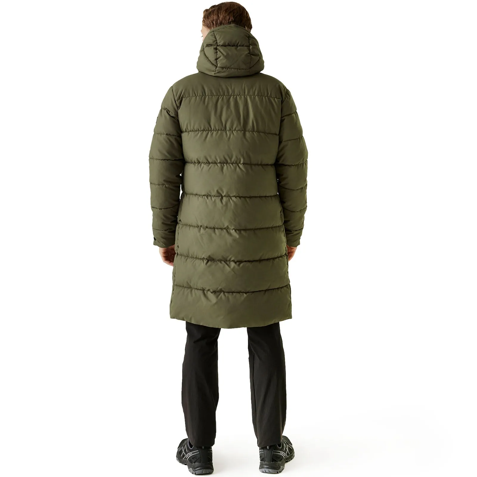 Regatta Mens Hallin II Hooded Quilted Padded Longline Jacket