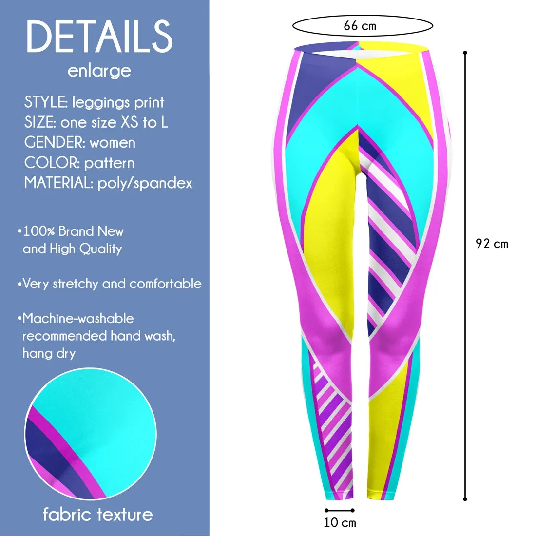 Regular Leggings (8-12 UK Size) - Fluorescent Sport