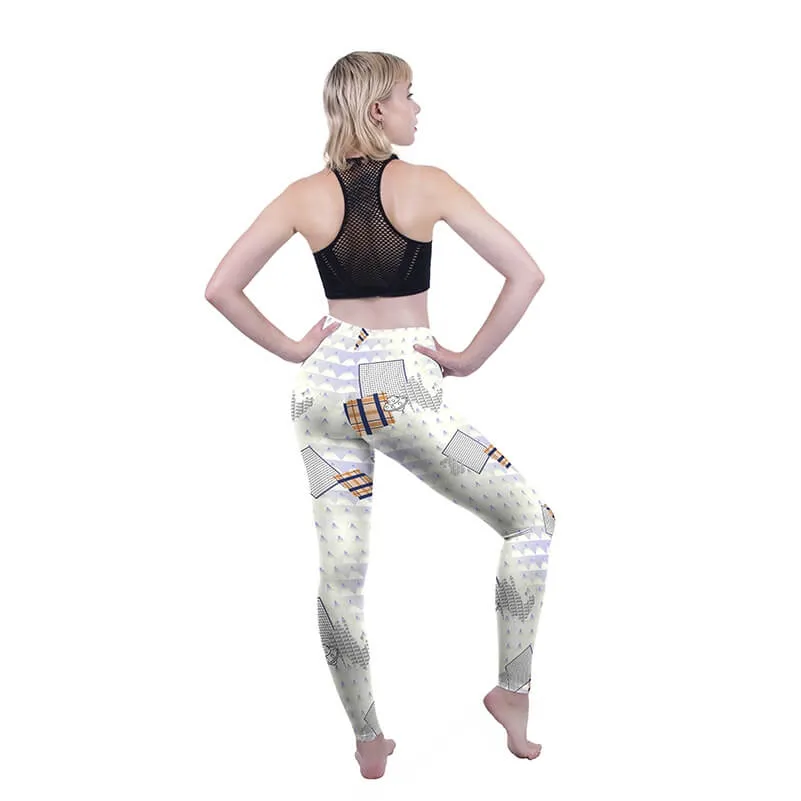 Regular Leggings (8-12 UK Size) - Geometric Space Friends