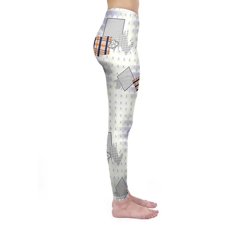 Regular Leggings (8-12 UK Size) - Geometric Space Friends