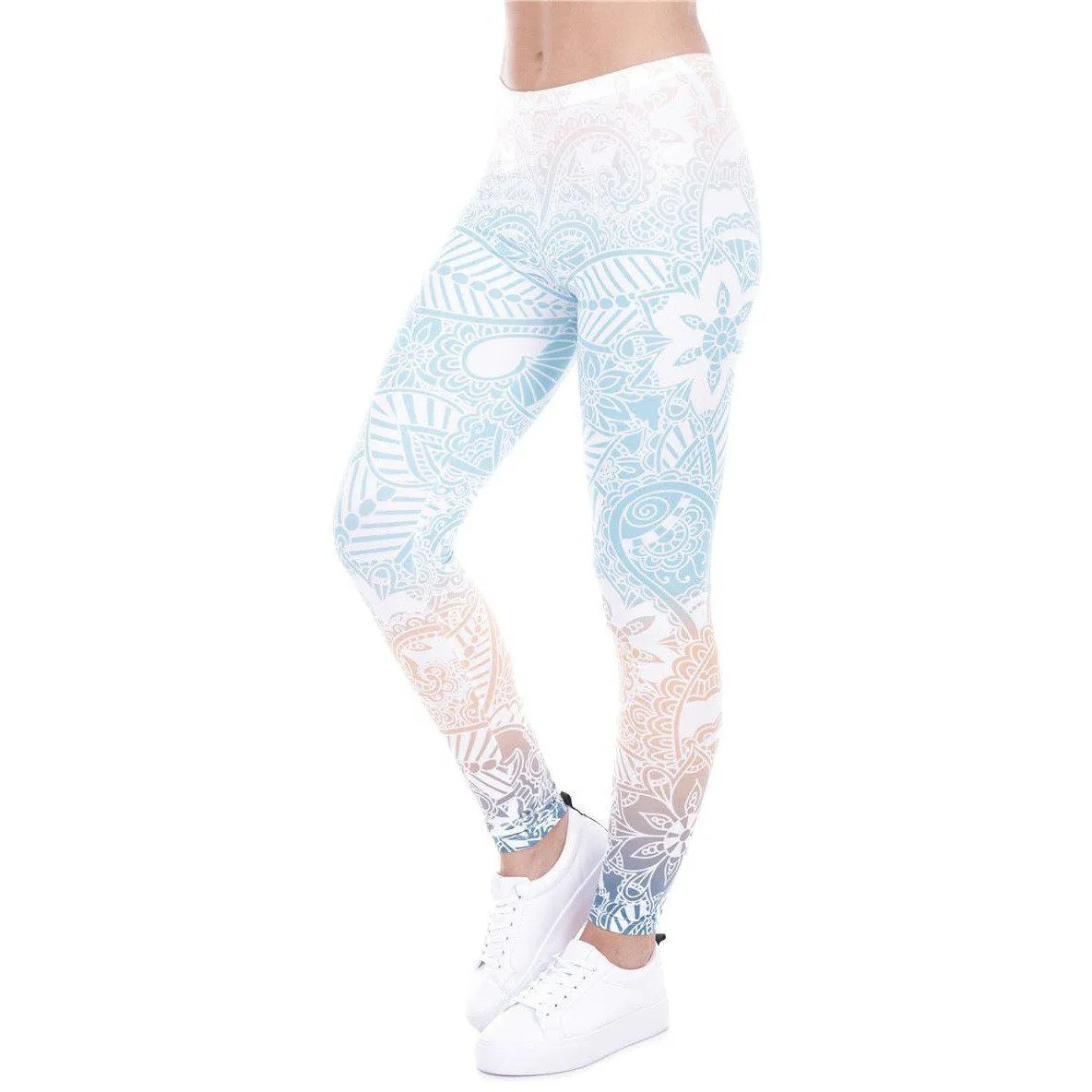 Regular Leggings (8-12 UK Size) - Mandala Mint