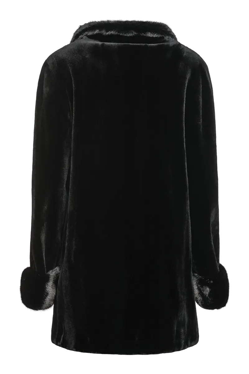 Reversible Sheared & Long Haired Mink Fur Jacket