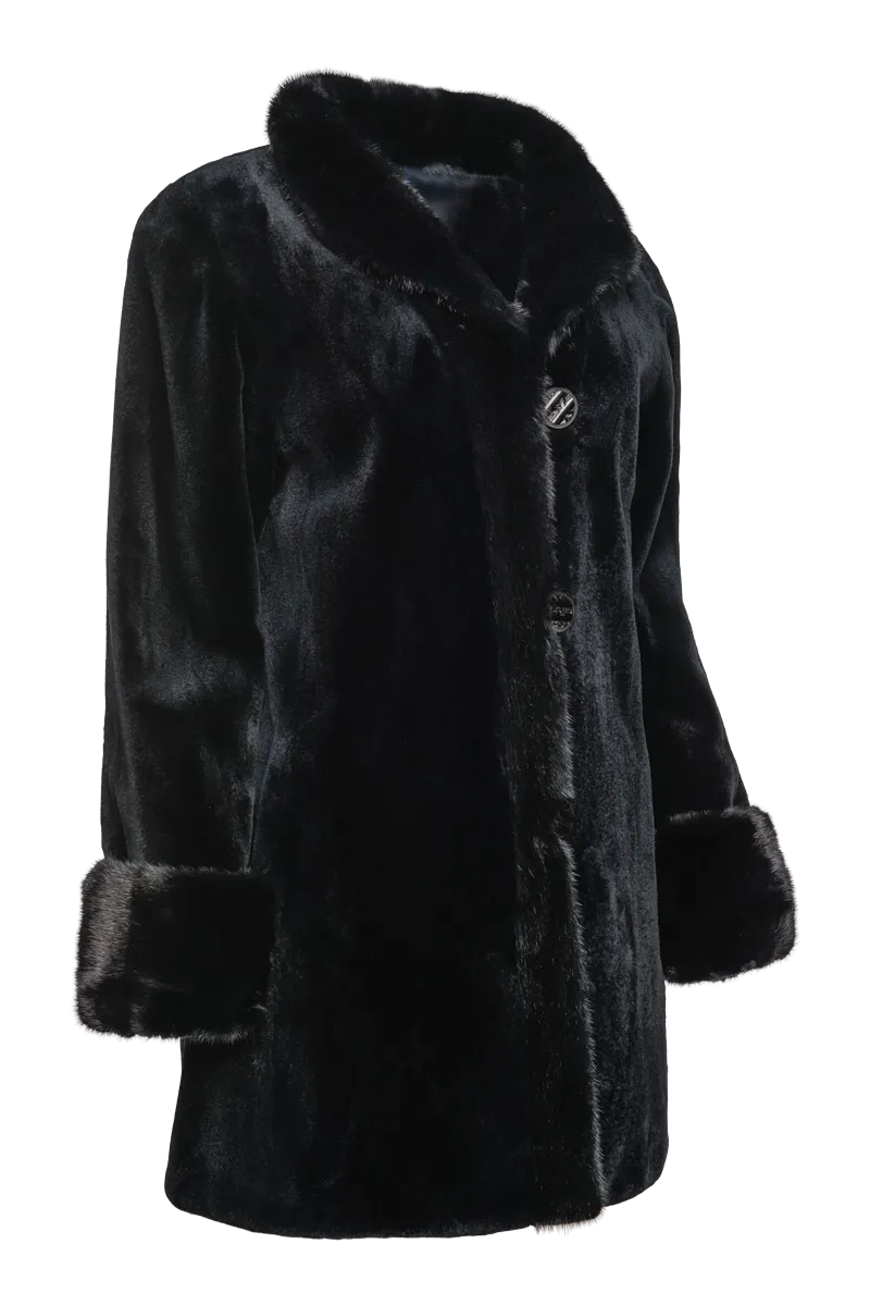 Reversible Sheared & Long Haired Mink Fur Jacket