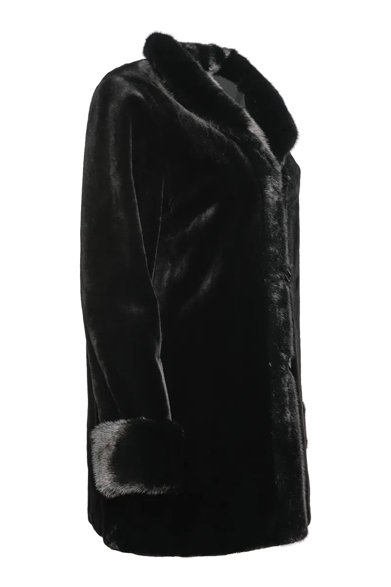 Reversible Sheared & Long Haired Mink Fur Jacket