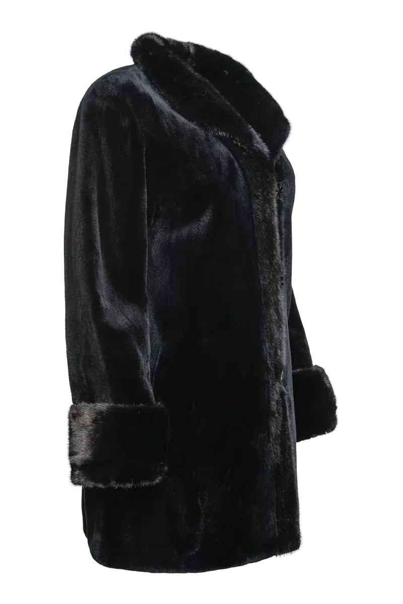 Reversible Sheared & Long Haired Mink Fur Jacket