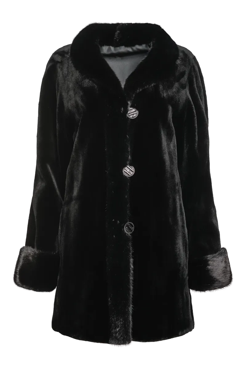 Reversible Sheared & Long Haired Mink Fur Jacket