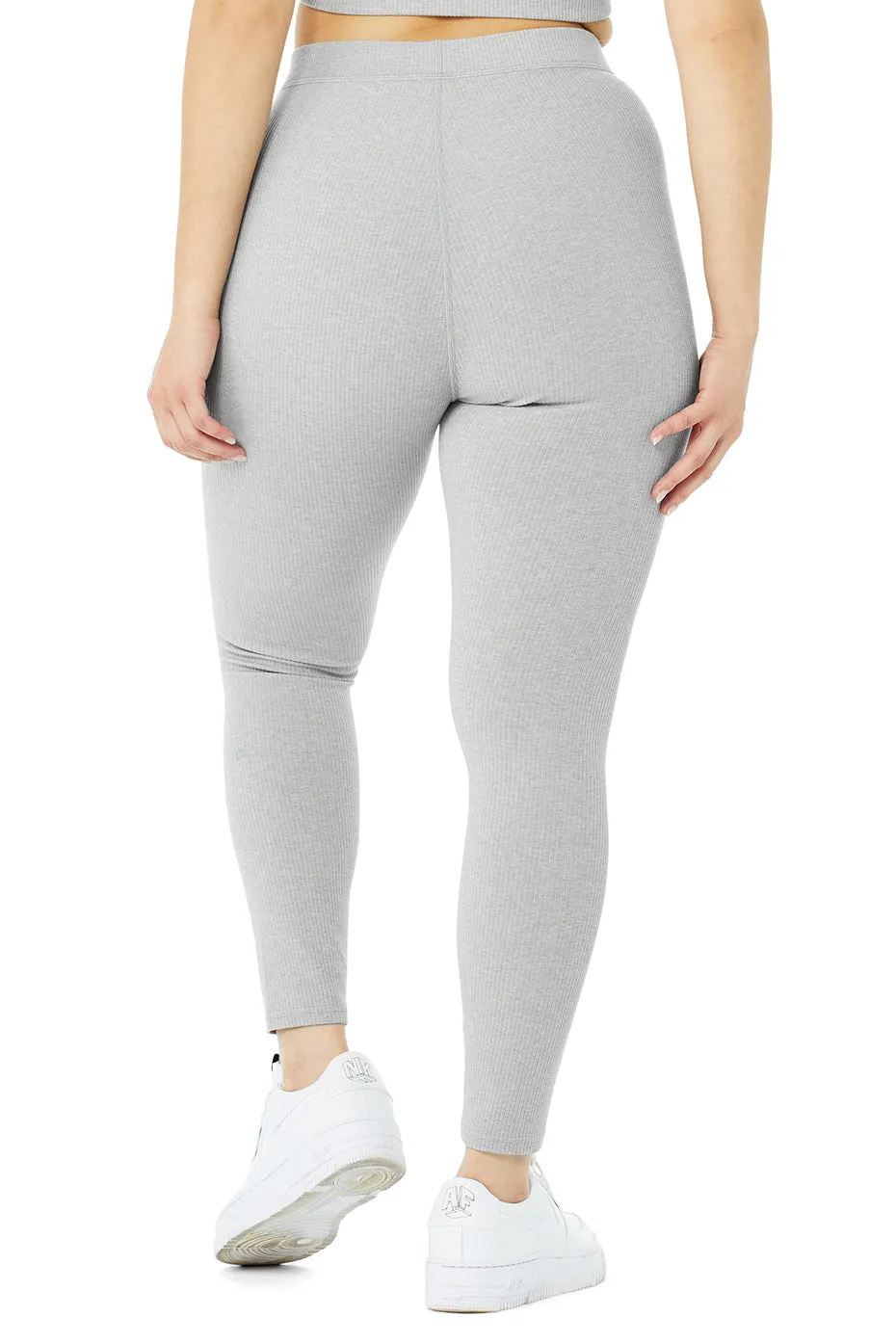 Ribbed High-Waist 7/8 Blissful Legging - Athletic Heather Grey