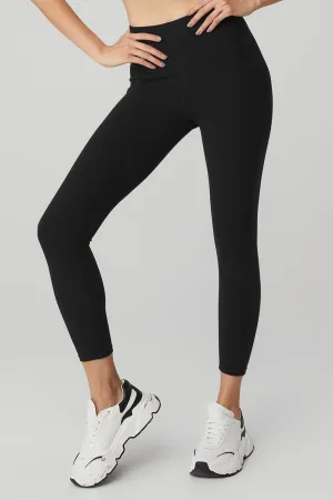 Ribbed High-Waist 7/8 Blissful Legging - Black