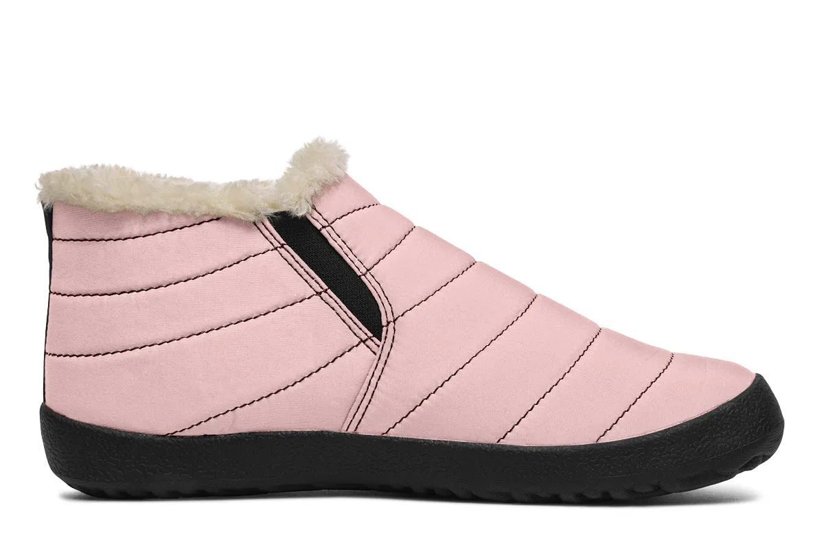 Rose Quartz Winter Sneakers - Warm & Easy Slip-On Shoes Lined with Vegan Wool with Anti-Slip Soles