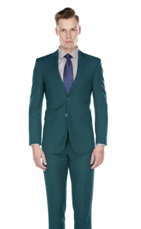 Sea Green Slim-Fit Men's Suit Single Breast Notch Lapel PYS02