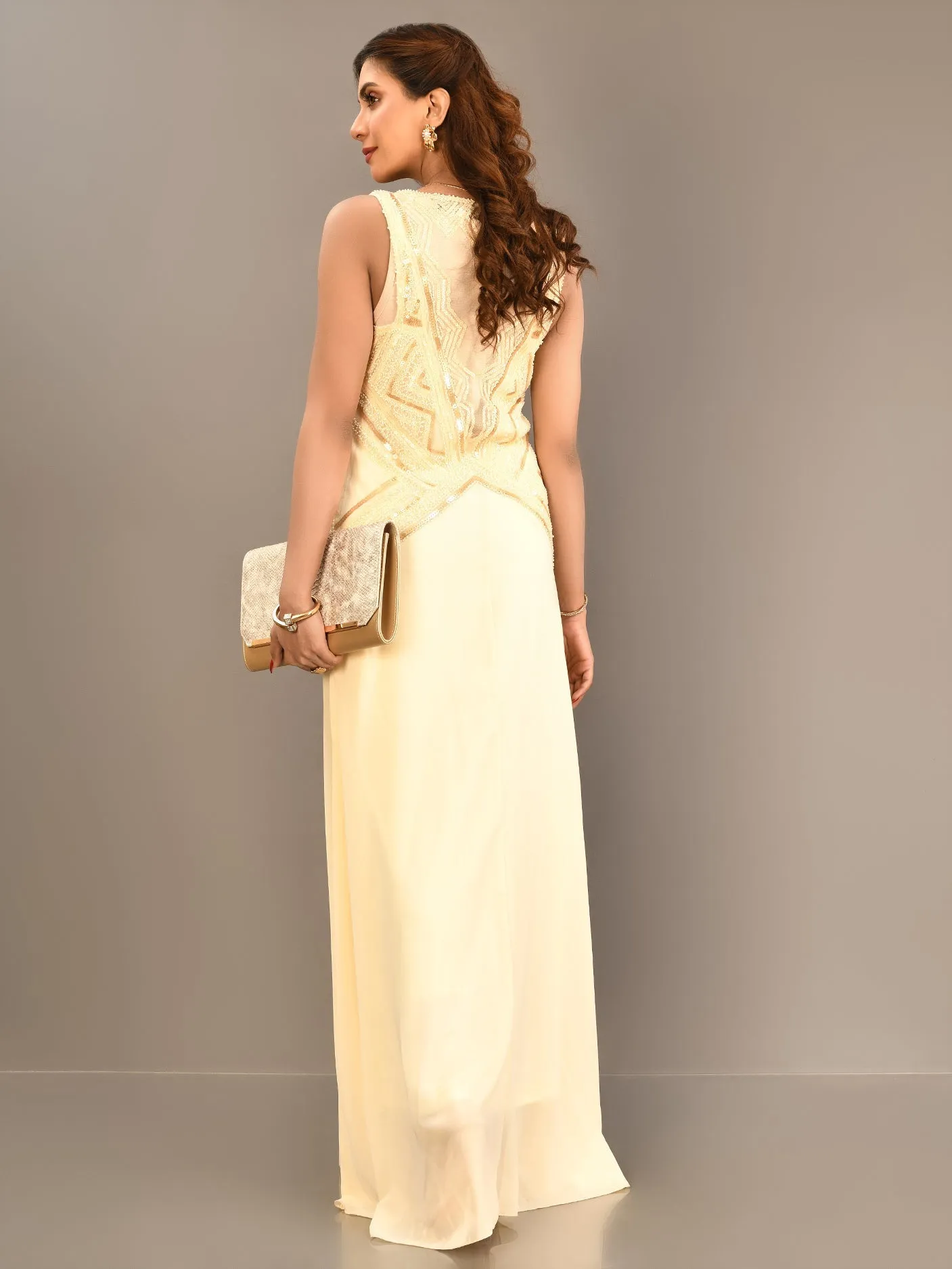 Sequined Chiffon  Dress