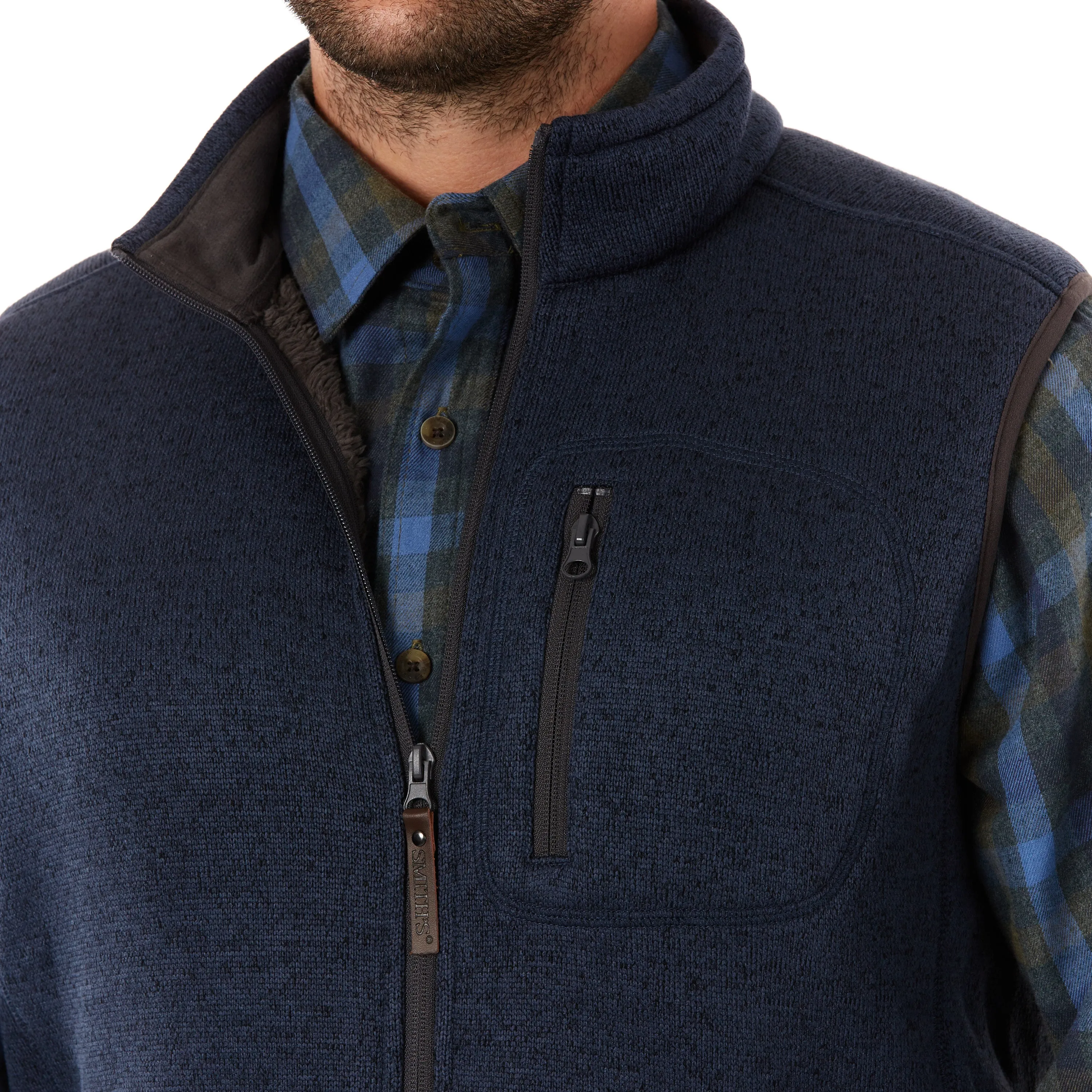 SHERPA-LINED SWEATER FLEECE VEST