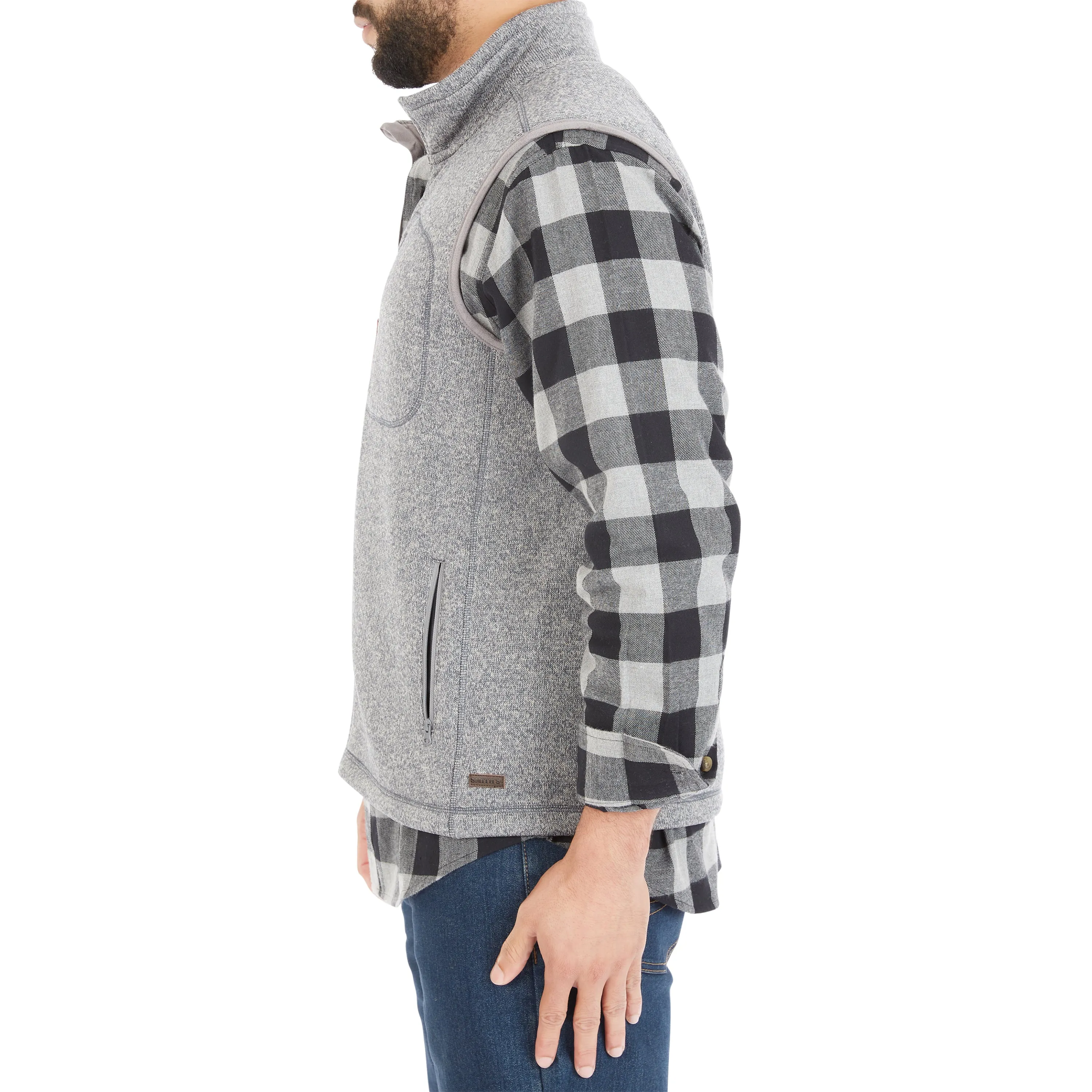 SHERPA-LINED SWEATER FLEECE VEST