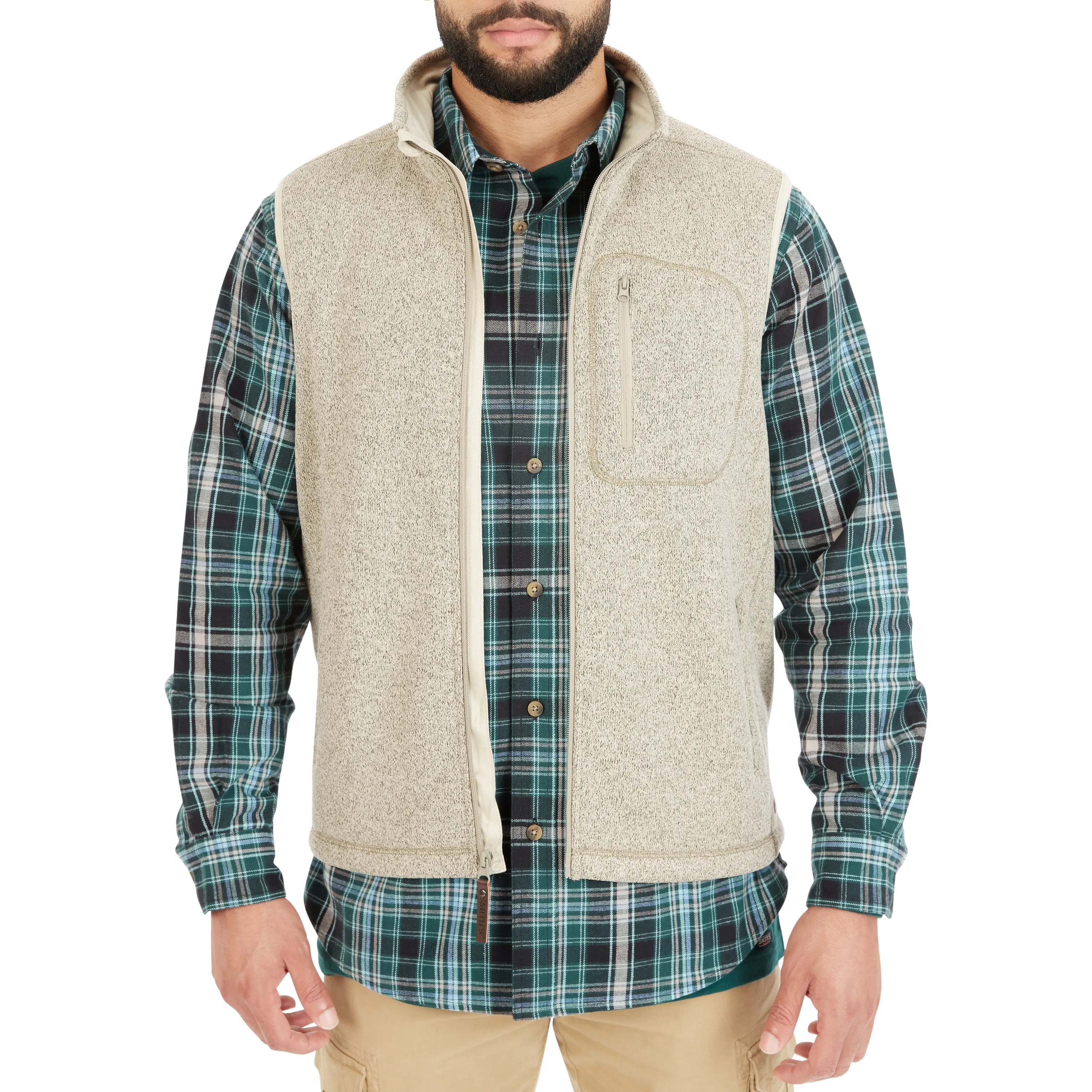 SHERPA-LINED SWEATER FLEECE VEST