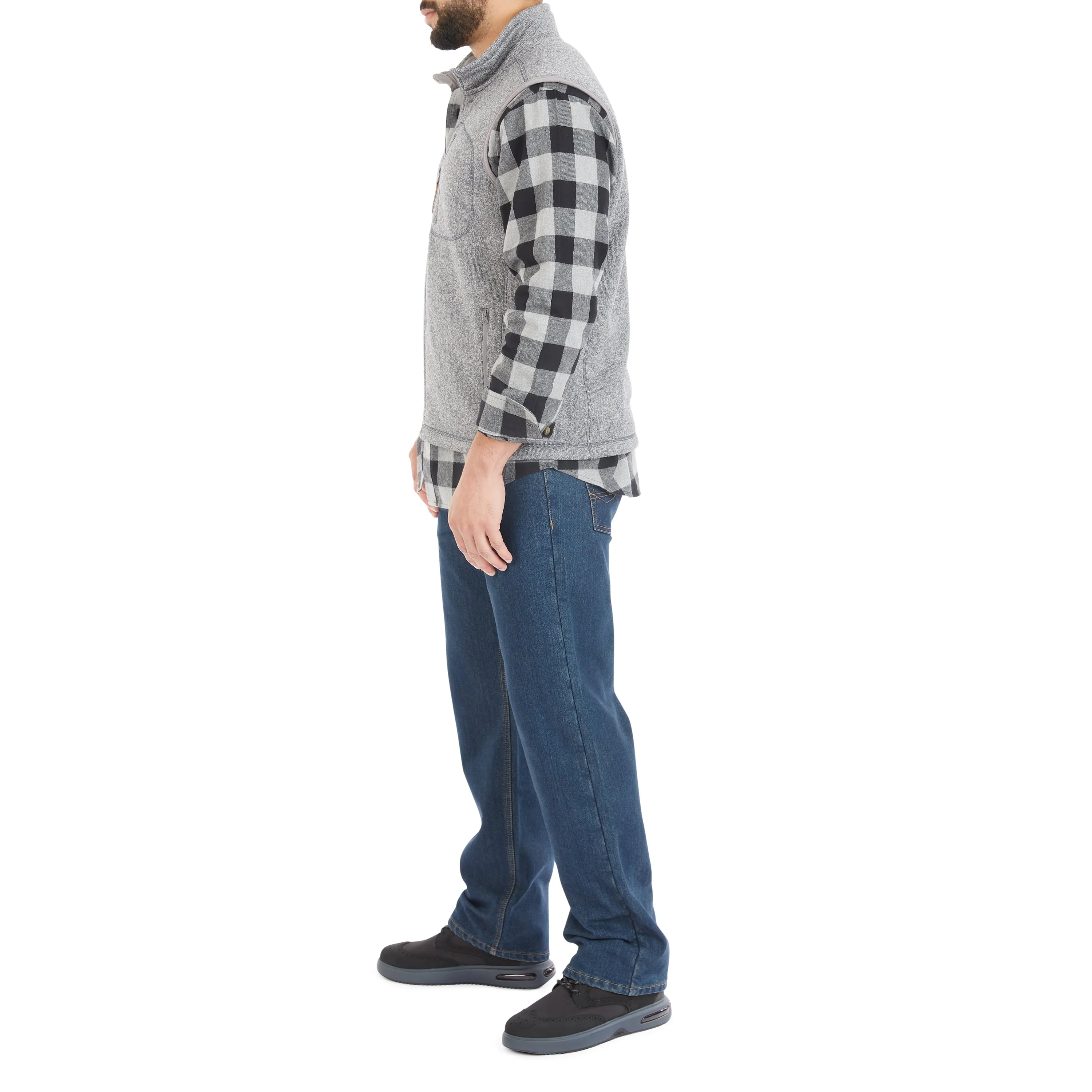 SHERPA-LINED SWEATER FLEECE VEST