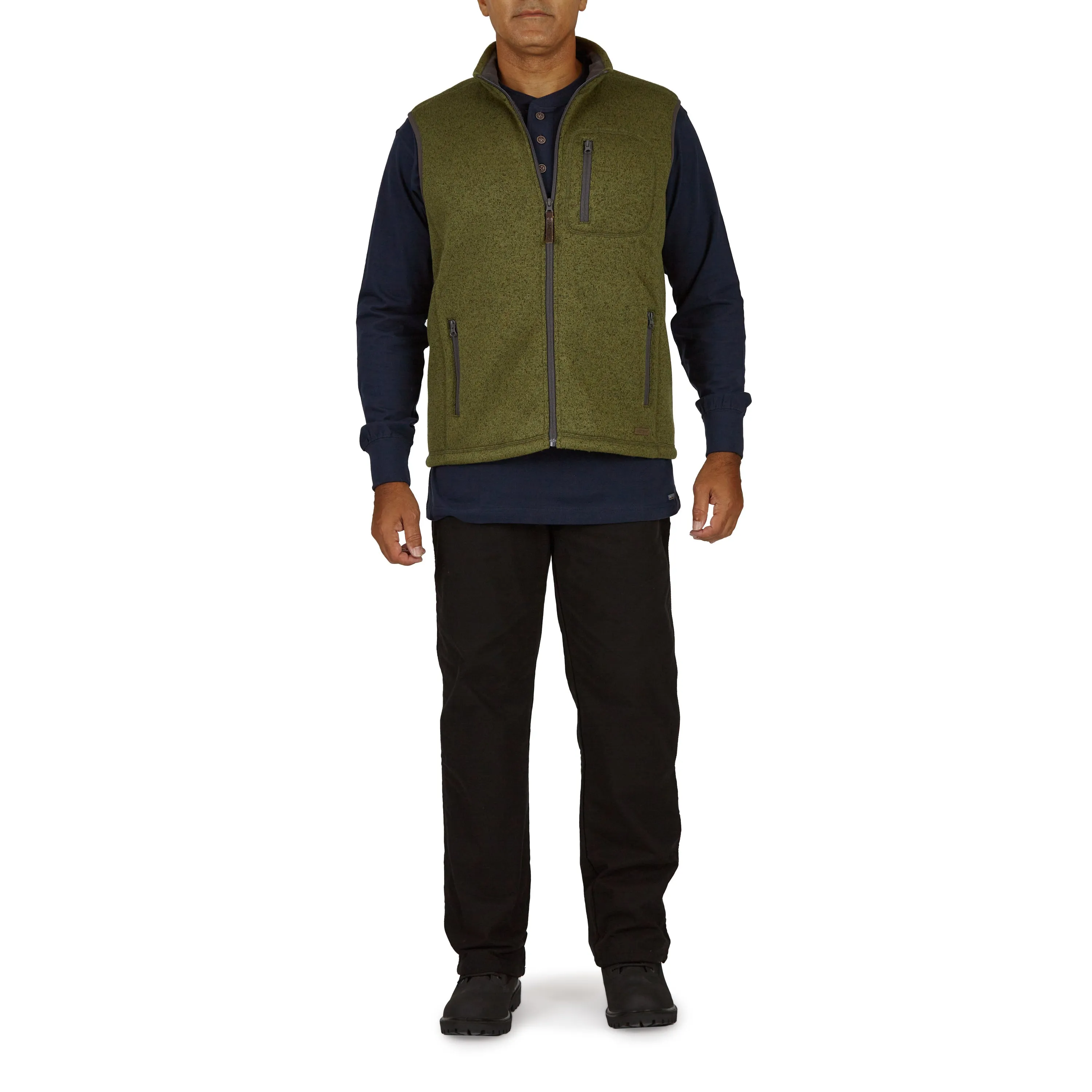 SHERPA-LINED SWEATER FLEECE VEST