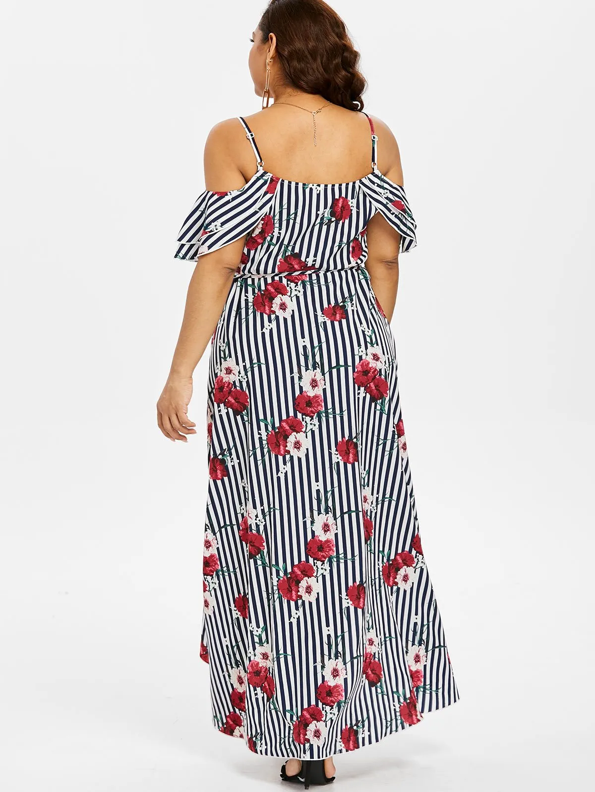 Shoulder Overlap Maxi Dress