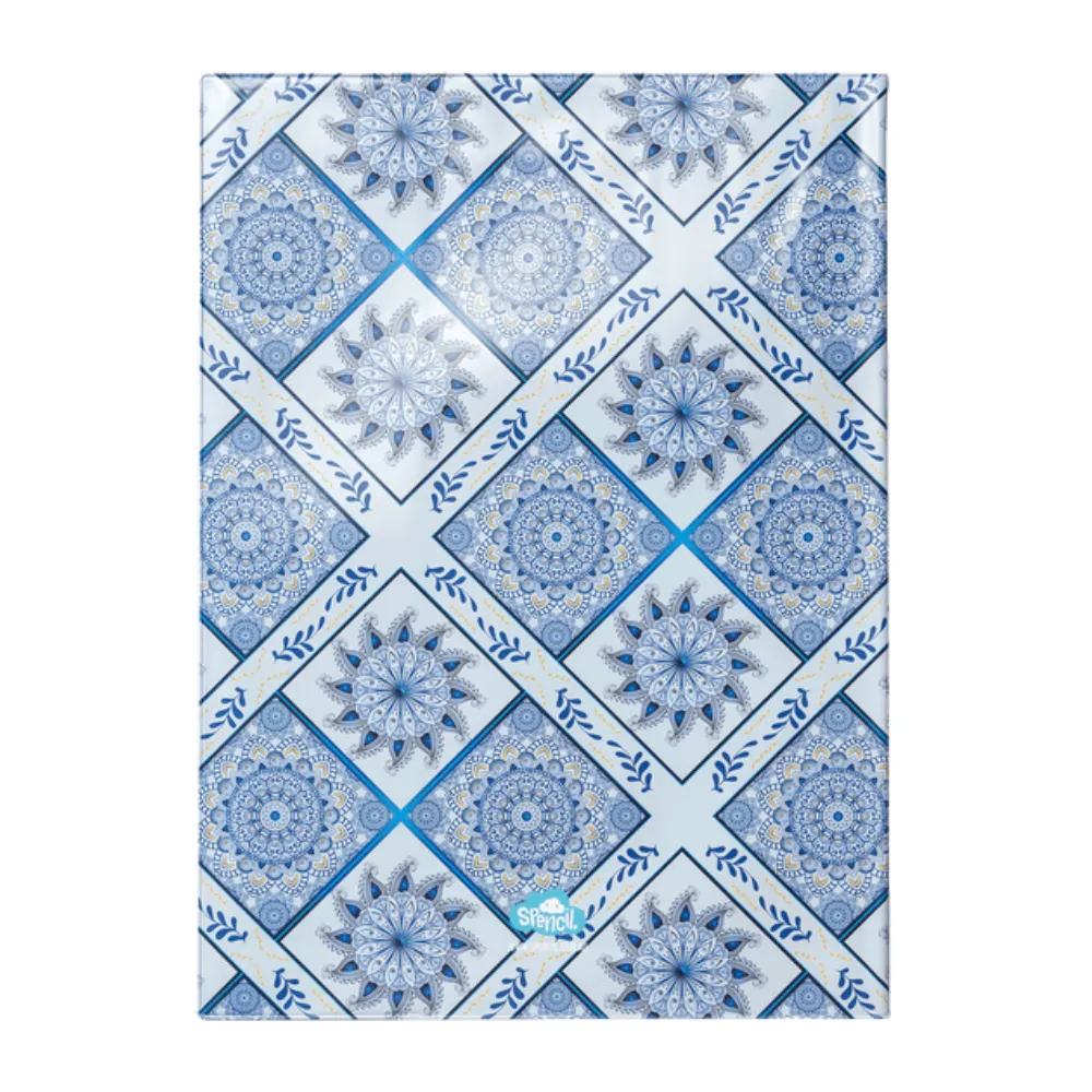 Spencil Book Cover - Scrapbook - Boho Blue