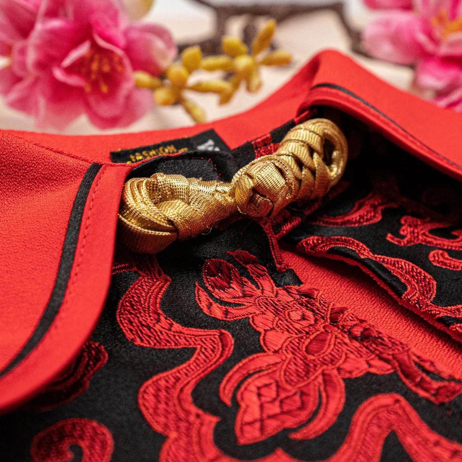 Spring Of Fortune in Crimson Black CNY Cape