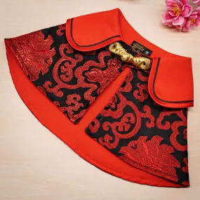 Spring Of Fortune in Crimson Black CNY Cape