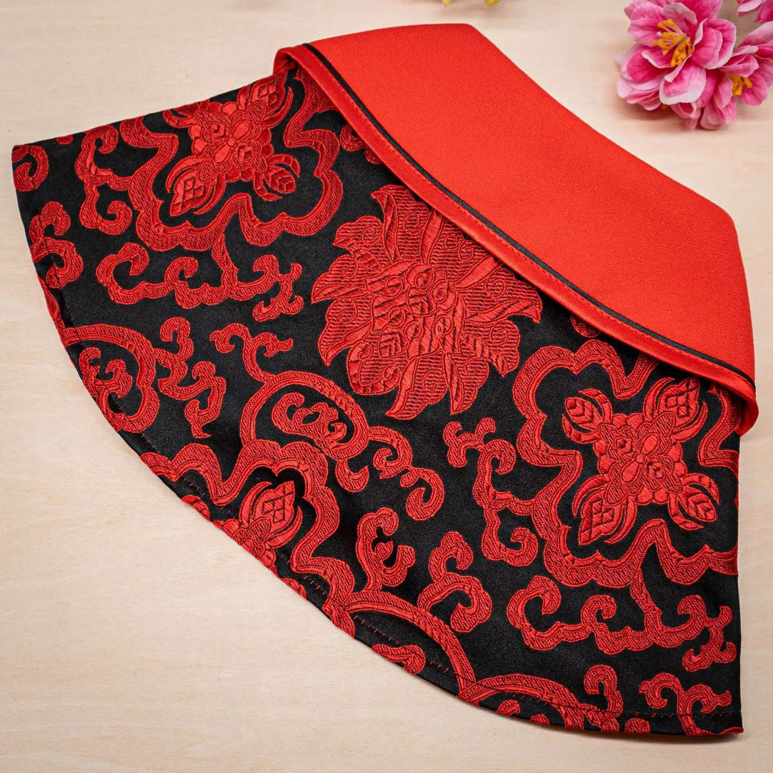 Spring Of Fortune in Crimson Black CNY Cape