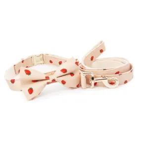 Strawberry Bowtie Unbreakable Collar™ & Leash Set