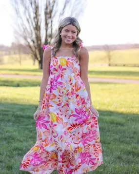 Sunset Sorbet Tie Strap Maxi