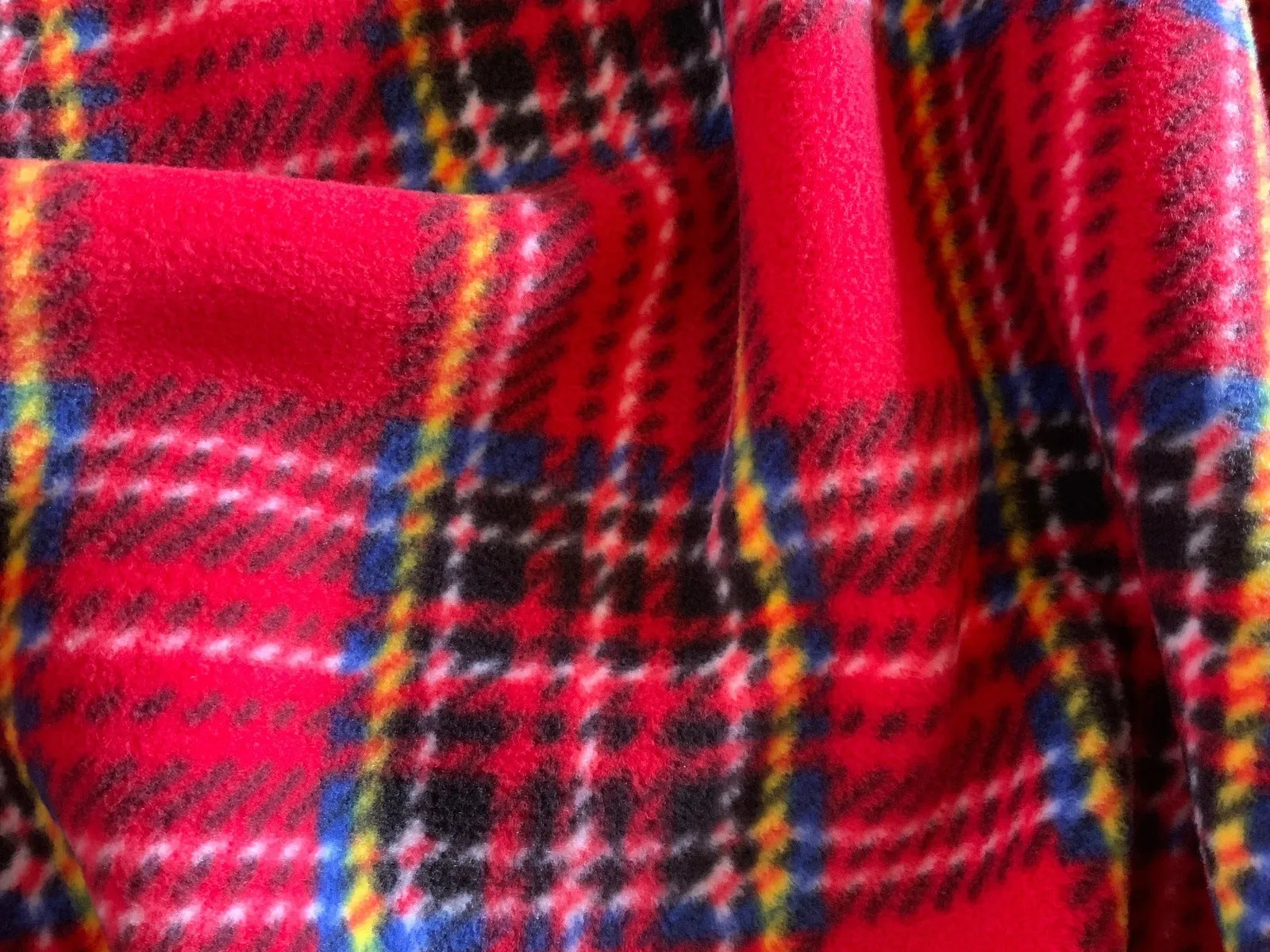 TARTAN PATTERN Polar Fleece  Fabric 170 gsm - 150 cms