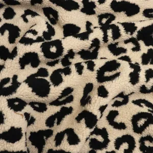 Teddy Fleece Coating  - Leopard