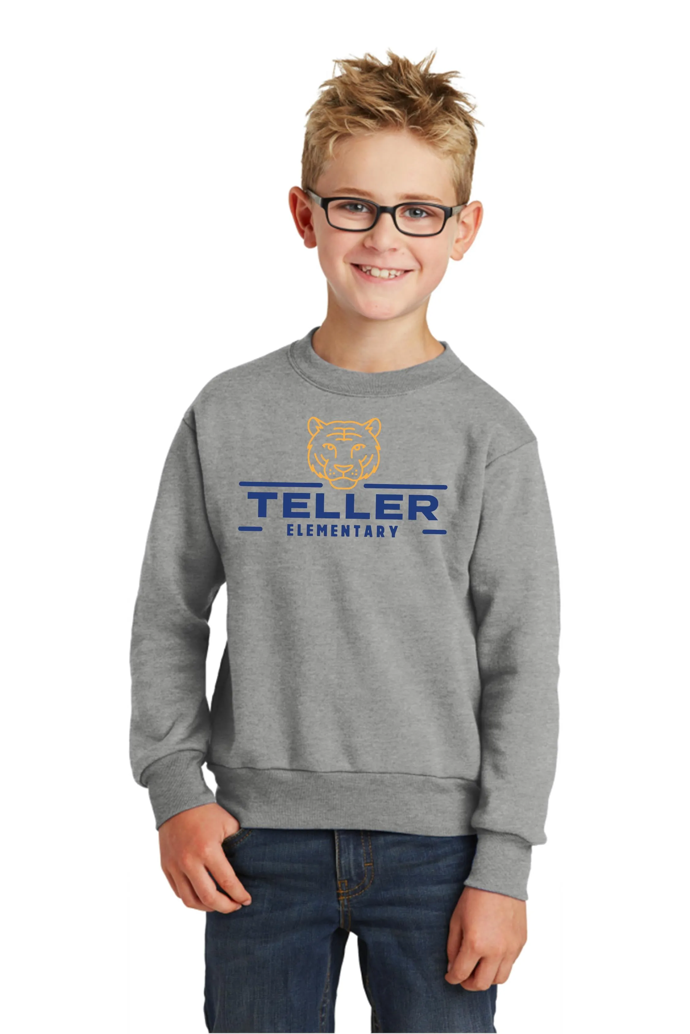 Teller Youth Core Fleece Crewneck Sweatshirt.