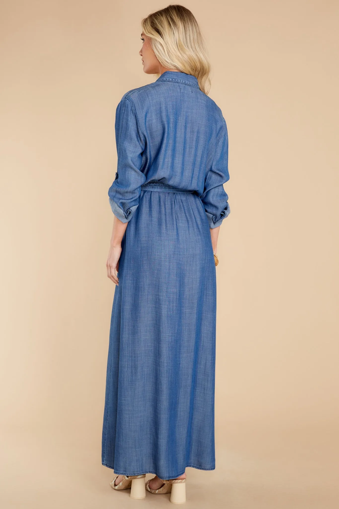 The Magic We Make Dark Chambray Maxi Dress